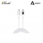 AUKEY Circlet Blink 100W Nylon Braided USB-C to C Cable with LCD Display 1M CB-MCC101-WH