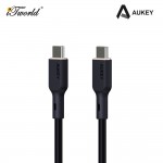 Aukey 1M 240W Silicon USB C to USB C cable Black 689323787265