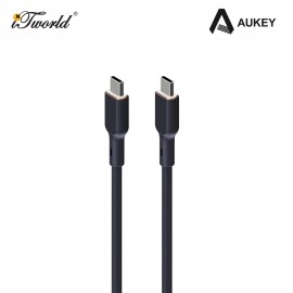 Aukey 1M 240W Silicon USB C to USB C cable Black 689323787265