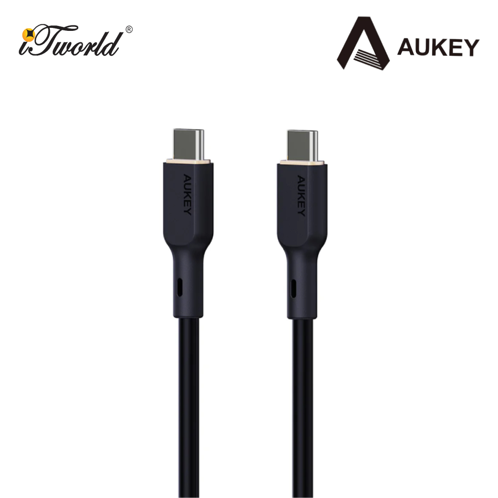 Aukey 1.8M 240W Silicon USB C to USB C cable Black 689323787272