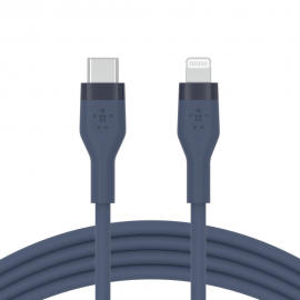 Belkin BOOST CHARGE Silicon USB-C to Lightning Cable 1M - Blue CAA009bt1MBL 745883832002