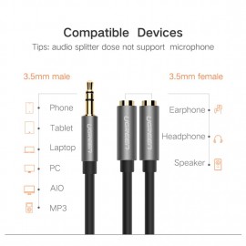 UGREEN 3.5mm AUX Stereo audio Splitter Cable-10532