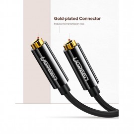 UGREEN 3.5MM Male to 2 female audio cable Black-20816