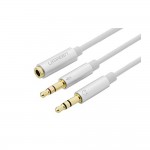 UGREEN 3.5mm Female to 2 Male Audio Cable ABS Case (White) - 20897