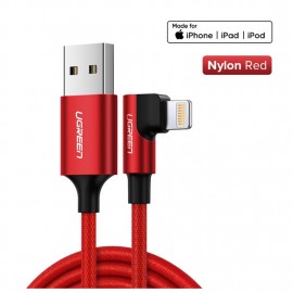 UGREEN Lightning To USB 2.0 Cable(90 ANGLE) Red 1M-60555