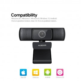 AUSDOM AF640 Full HD 1080P Webcam Auto Focus with Noise Cancelling Microphone Web Camera