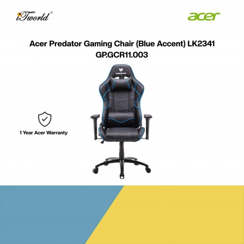 [Pre-order] Acer Predator Gaming Chair (Blue Accent) LK2341 (GP.GCR11.003) [ETA: 3-5 working days]