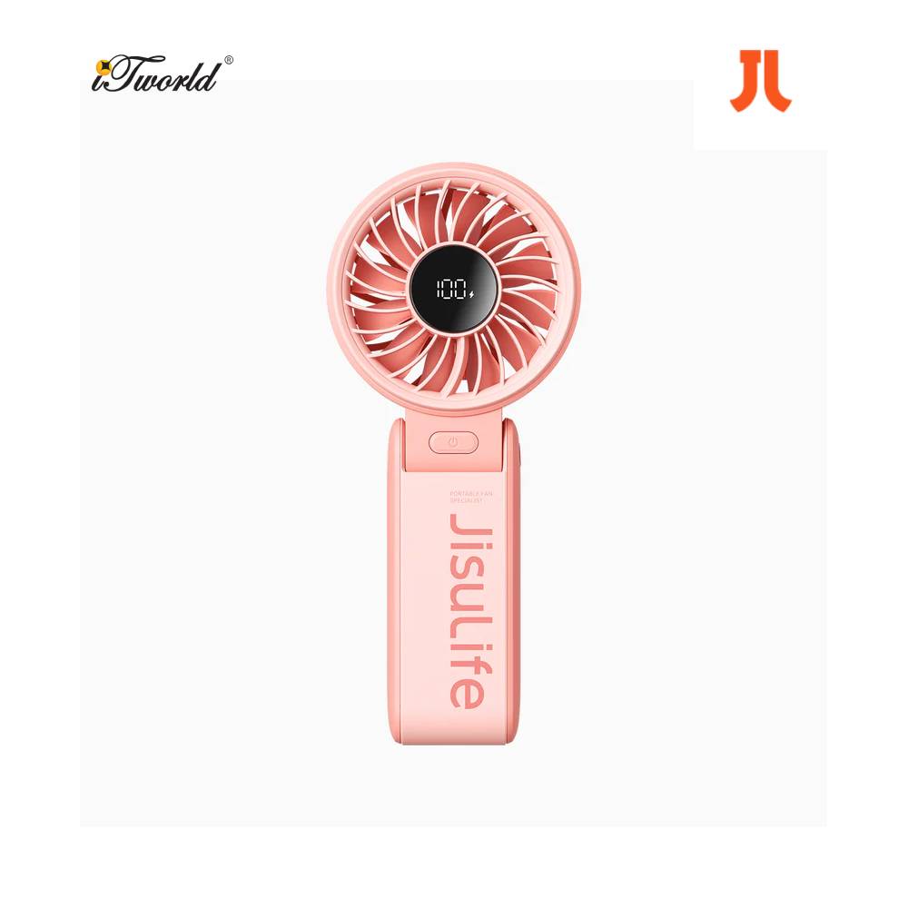 Jisulife Foldable HandHeld Fan Life7 - 3600mAh Pink 6975061532545
