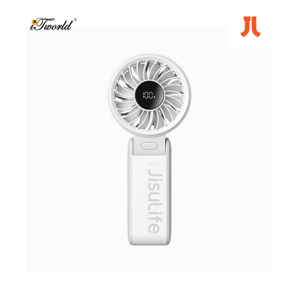 Jisulife Foldable HandHeld Fan Life7 - 3600mAh Light Grey 6975061532552
