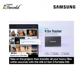 Samsung T7 Portable SSD 1TB USB 3.2 External SSD - Indigo Blue