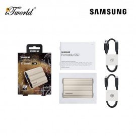 Samsung Portable SSD T7 Shield USB 3.2Gen 2 1TB - Moonrock Beige