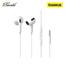 Baseus Encok 3.5mm lateral In-Ear Wired Earphone H17 - White 6932172607791