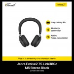 Jabra Evolve2 75 Link380c MS Stereo Black