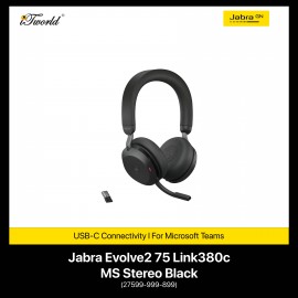 Jabra Evolve2 75 Link380c MS Stereo Black