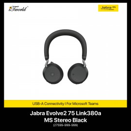 Jabra Evolve2 75 Link380a MS Stereo Black