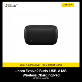 Jabra Evolve2 Buds USB-A MS –Wireless Charging Pad