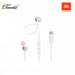 JBL T310 Wired Hi-Res In-Ear Headphones (Compatible to IPhone) - White 050036400978