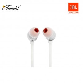JBL T310 Wired Hi-Res In-Ear Headphones (Compatible to IPhone) - White 050036400978