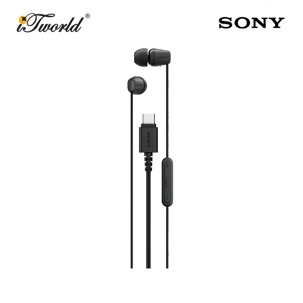 Sony IER-EX15C/BZE USB-C Wired Earbuds Black 4548736170551