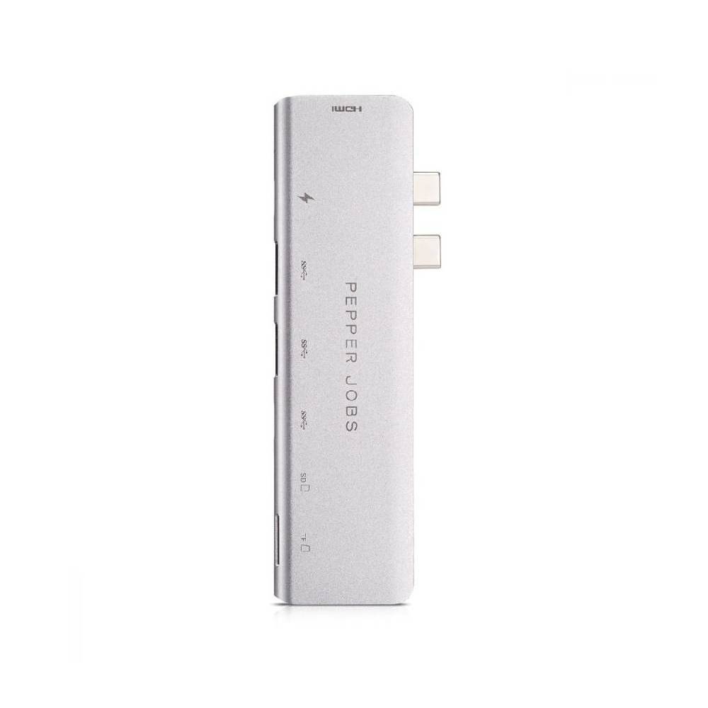 PEPPER JOBS Dual USB-C Hub for Macbook Pro & PD TCH-MBP7