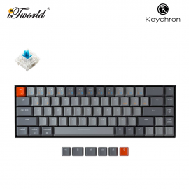 Keychron K6 Wireless RGB Aluminum Hot-Swap Mechanical Keyboard - Gateron Blue (K6-W2)