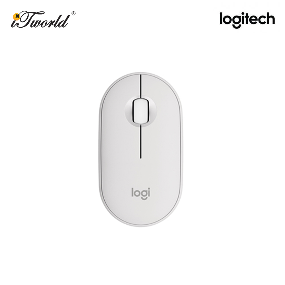 LOGITECH M350S WIRELESS MOUSE PEBBLE 2, TONAL WHITE 910-006986