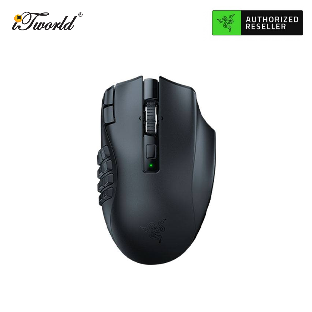 Razer Naga V2 HyperSpeed Ergonomic Wireless MMO Gaming Mouse – Black (RZ01-03600100-R3A1 )