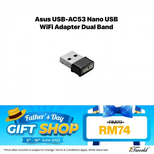 [Pre-order] Asus USB-AC53 Nano USB WiFi Adapter Dual Band [ETA:3-5 working days]