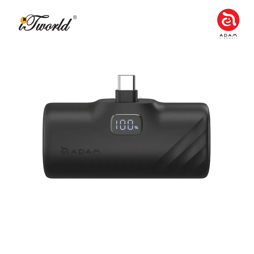 ADAM elements GRAVITY F5C  USB-C  Pocket Power Bank 5000mAh (Black) 840741115591