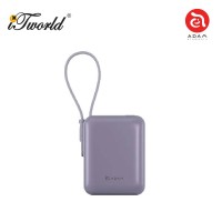(3C Certified) ADAM elements VIONTA Q Ultra-Compact Power Bank with Built-in Cable 10000mAh-Purple APBADVTQPP 840741118219