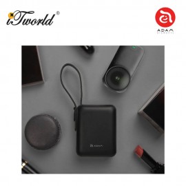 (3C Certified) ADAM elements VIONTA Q Ultra-Compact Power Bank with Built-in Cable 10000mAh-Purple APBADVTQPP 840741118219