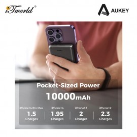 AUKEY MagLynk 30W 10000mAh Magnetic Wireless Charging Power Bank PB-MS02-BK