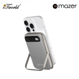 (Pre Order) Mazer MagAir17 10,000mAh Magnetic Wireless Power Bank Qi2 Certified 15W - Natural Titanium 8881304542968