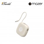 Mazer MagLink18i 10,000mAh Magnetic Wireless (Built-in USB-C+Lightning Cables) + Apple Watch Charging Power Bank - Cream 8881304544856