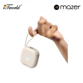 Mazer MagLink18i 10,000mAh Magnetic Wireless (Built-in USB-C+Lightning Cables) + Apple Watch Charging Power Bank - Cream 8881304544856