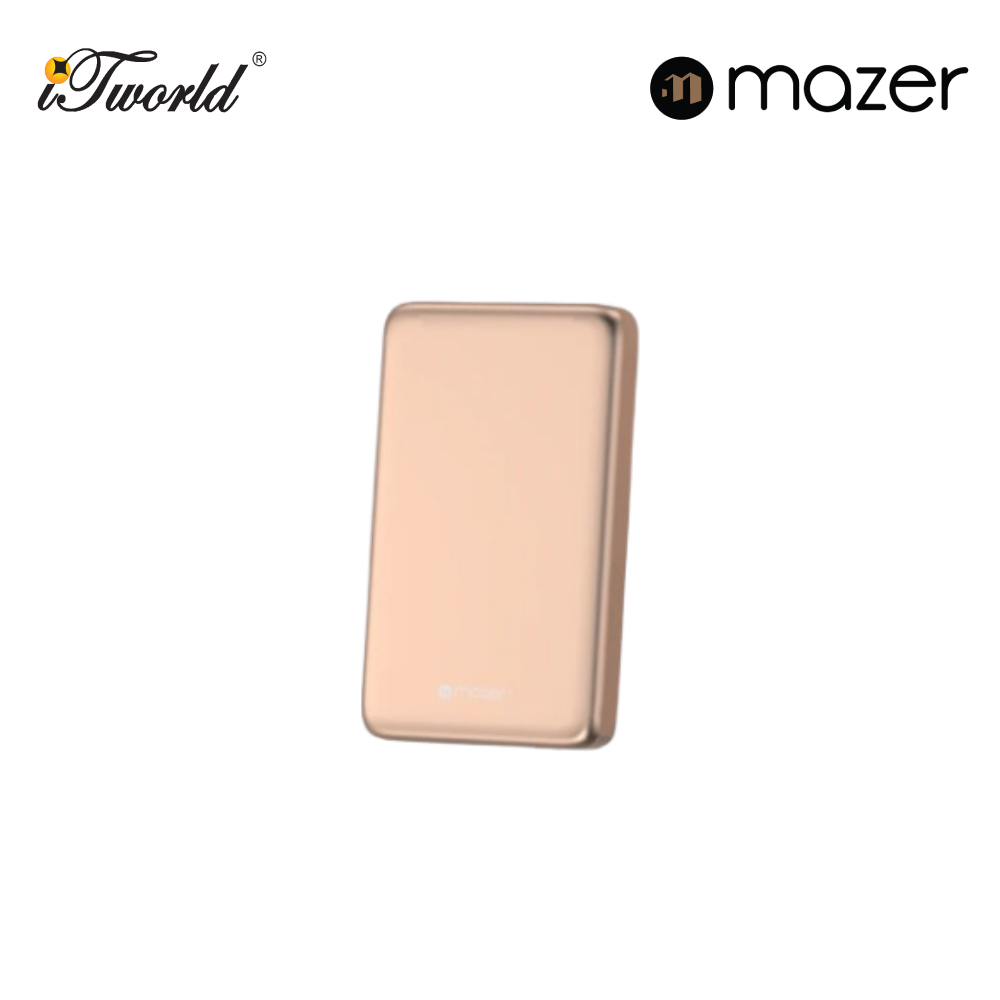 Mazer MagAir21 10,000mAh Ultra Slim Magnetic Wireless Power Bank Qi2 Certified 15W - Desert 8881304545006