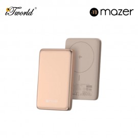Mazer MagAir21 10,000mAh Ultra Slim Magnetic Wireless Power Bank Qi2 Certified 15W - Desert 8881304545006