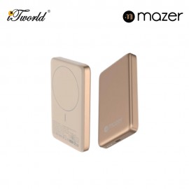 Mazer MagAir21 10,000mAh Ultra Slim Magnetic Wireless Power Bank Qi2 Certified 15W - Desert 8881304545006