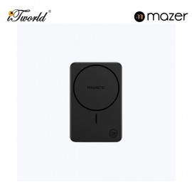 Mazer MagAir20 10,000mAh Magnetic Wireless 15W & PD30W Power Bank - Black 8881304545143