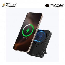 Mazer MagAir20 10,000mAh Magnetic Wireless 15W & PD30W Power Bank - Black 8881304545143