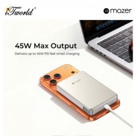 (3C Certified) Mazer MagAir31 10000mAh Magnetic Wireless PowerBank - Natural Titanium 8881304545853