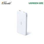 UGREEN 10000MAH ULTRA SLIM TWO-WAY FAST CHARGING 20W POWER BANK (WHITE) - UG-PB200-80700