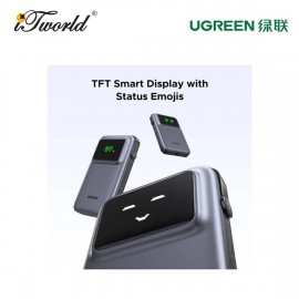 UGREEN UNO 10000MAH BUILT-IN CABLE 30W POWER BANK-PURPLE UG-PB511-35604B