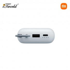 [READY STOCK] Xiaomi 33W 10000Mah Power Bank (Intergrated Cable) - Ice Blue