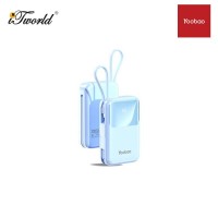 Yoobao Q18 20000mAh 22.5W Quick Charge Powerbank with Build-In Cable (Lightning & Type-C) - Blue 6937135027524
