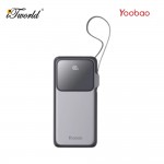 Yoobao Q22 20000mAh 22.5W Quick Charge Powerbank with Build-In Type-C Cable - Black 6937135028095