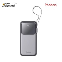 Yoobao Q22 20000mAh 22.5W Quick Charge Powerbank with Build-In Type-C Cable - Black 6937135028095