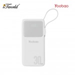 Yoobao Q22 Pro 30W PD Fast Charge 20000mAh Powerbank - White 6937135028996