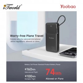 Yoobao Q22 Pro 30W PD Fast Charge 20000mAh Powerbank - White 6937135028996