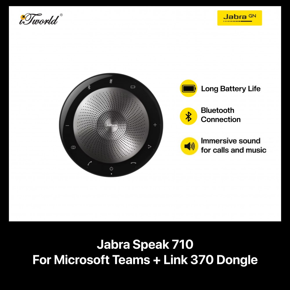 Jabra Speak 710 MS USB - Bluetooth Wireless Speakerphone - 7710